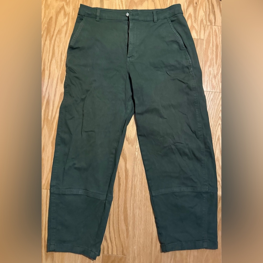 Everlane Women's The Utility Barrel Pant - Dark Forest Size 14